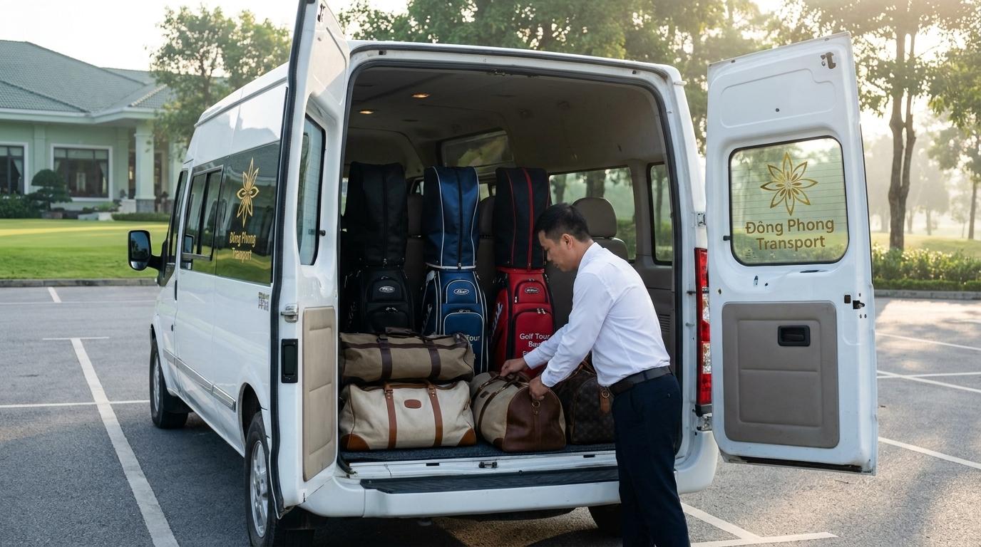 Thuê xe Limousine phục vụ tuyến sân golf khoang chứa gậy golf rộng rãi Đông Phong Transport