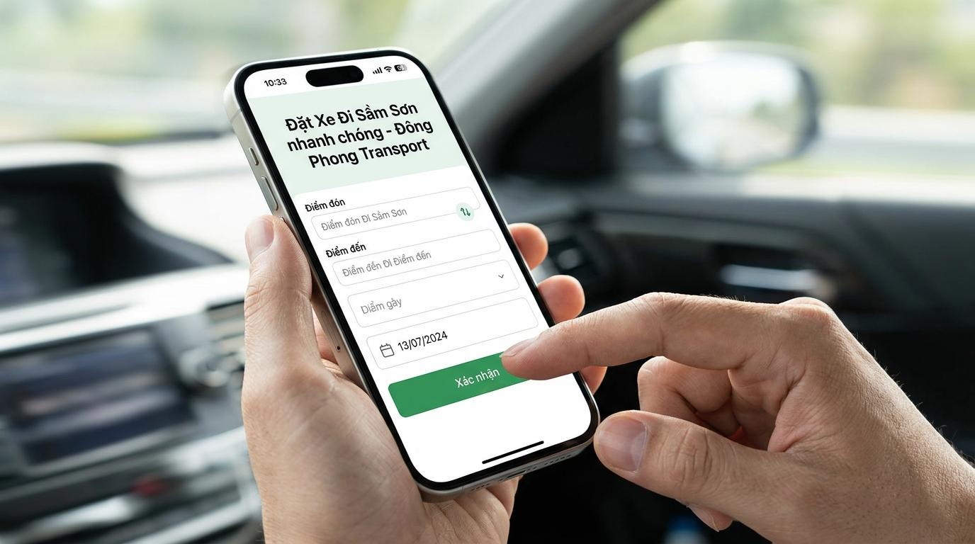 Quy trình đặt xe đi Sầm Sơn
