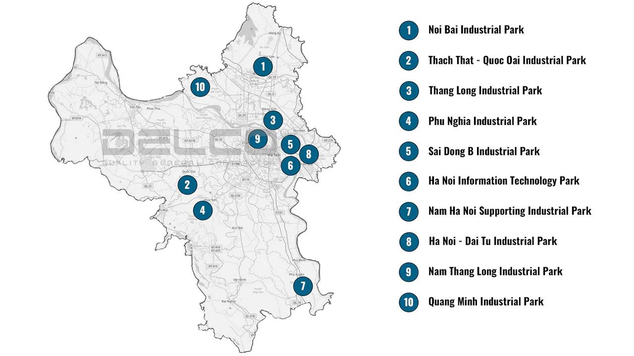 Phân bố các khu công nghiệp theo địa lý