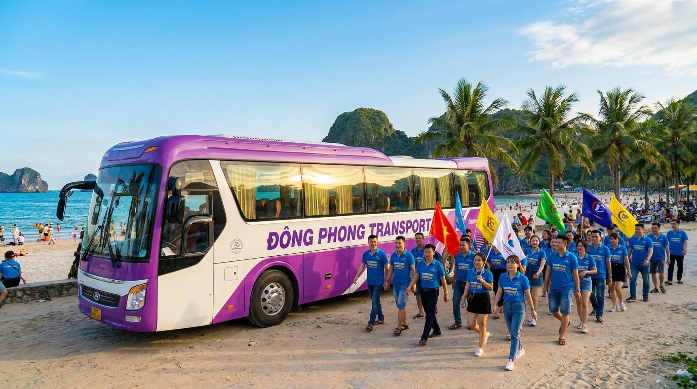 Thuê xe từ 29 đến 45 chỗ đi Cát Bà