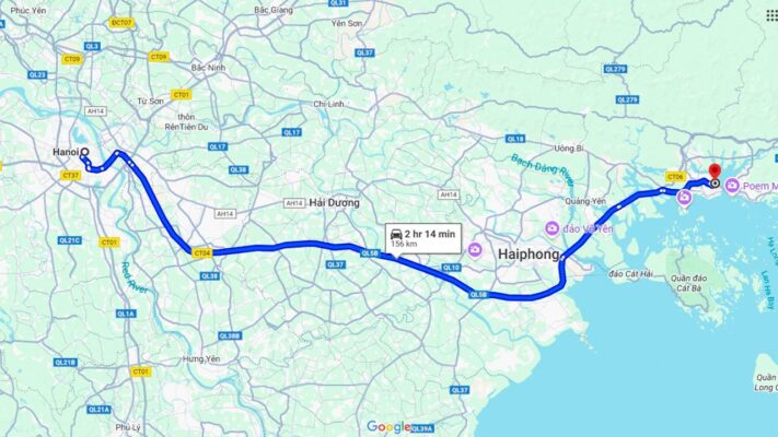 Hà Nội Hạ Long bao nhiêu km?