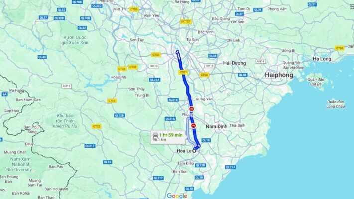 Ninh Bình cách Hà Nội bao nhiêu km? Quãng đường thực tế