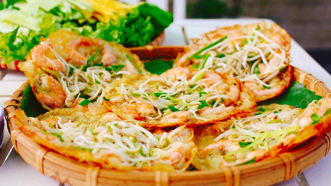 Bánh xèo tôm nhảy