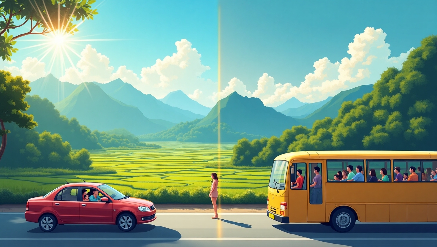 Private Car vs. Public Bus