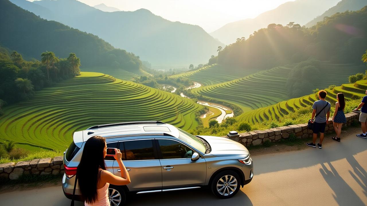 Di chuyển bằng ô tô cá nhân tới Mù Cang Chải