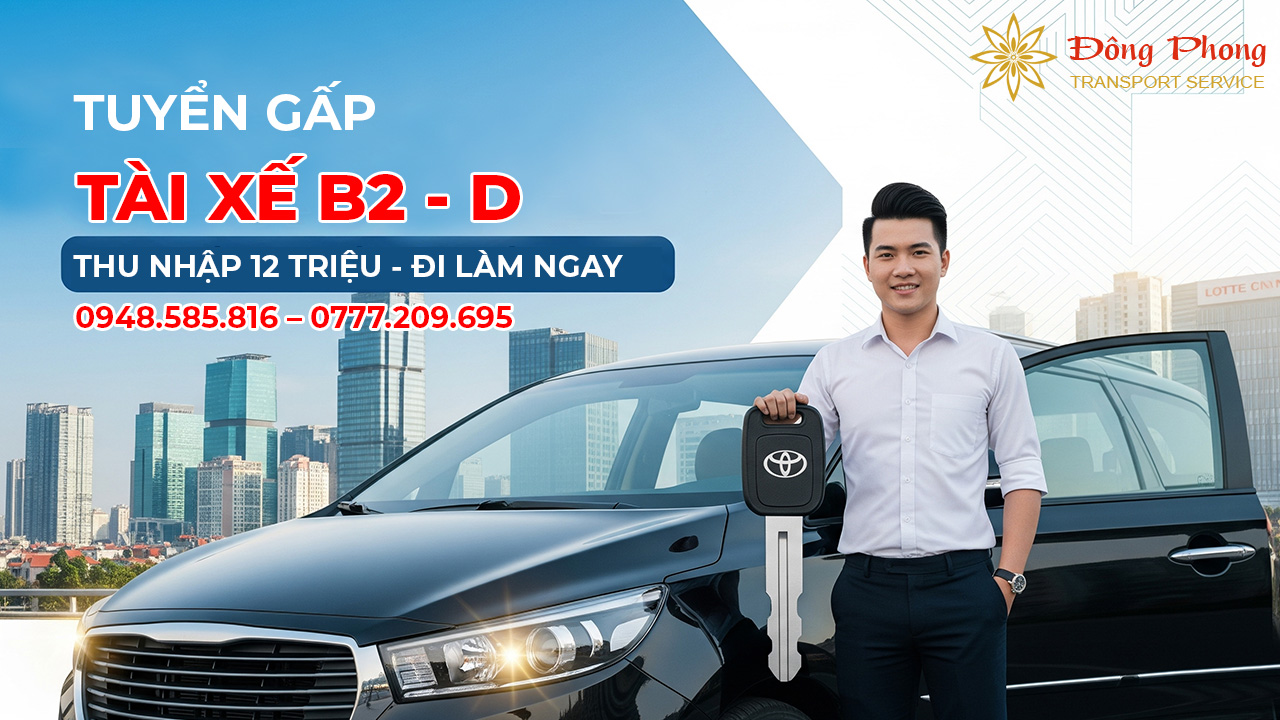 Tuyển Gấp Tài Xế B2 - D
