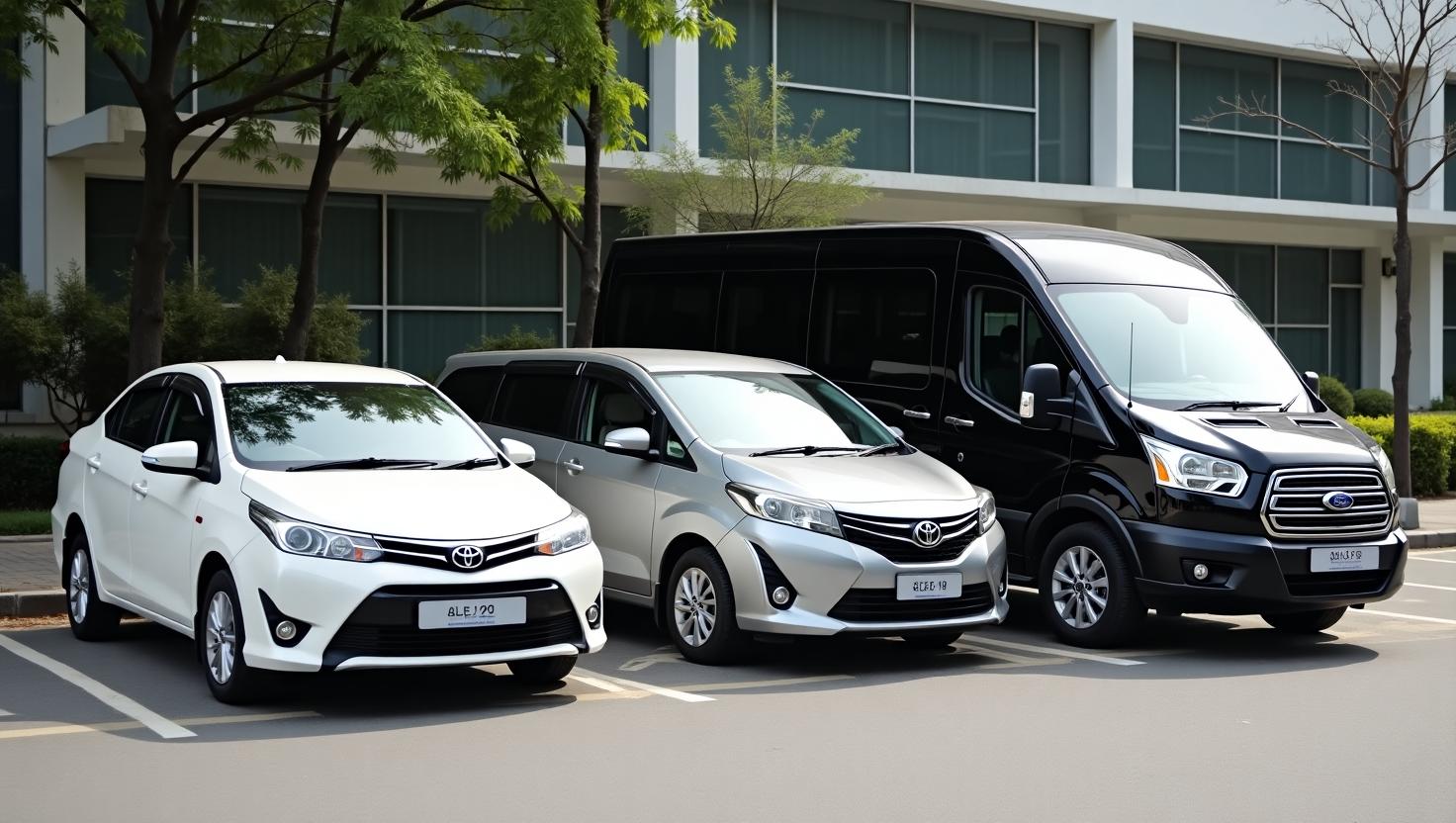 Các loại xe ô tô có sẵn để thuê tại Hà Nội