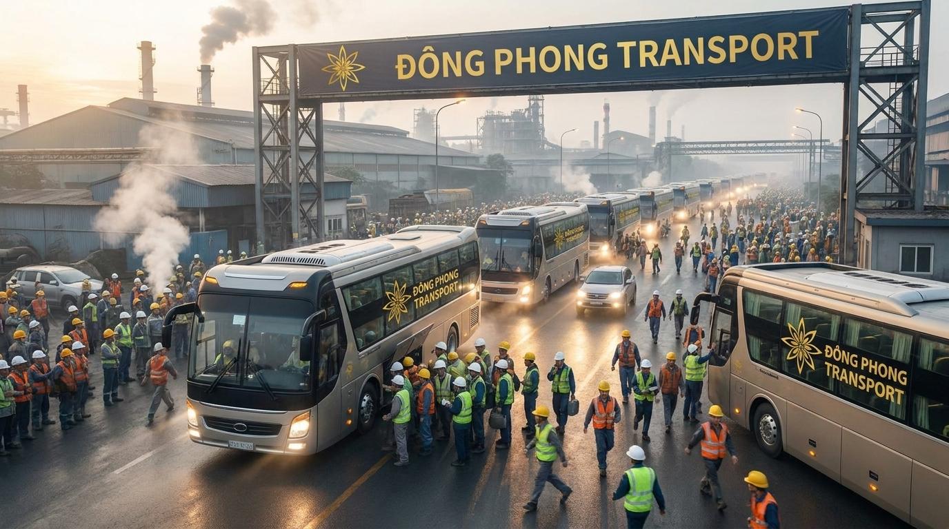 Đưa đón công nhân làm ca