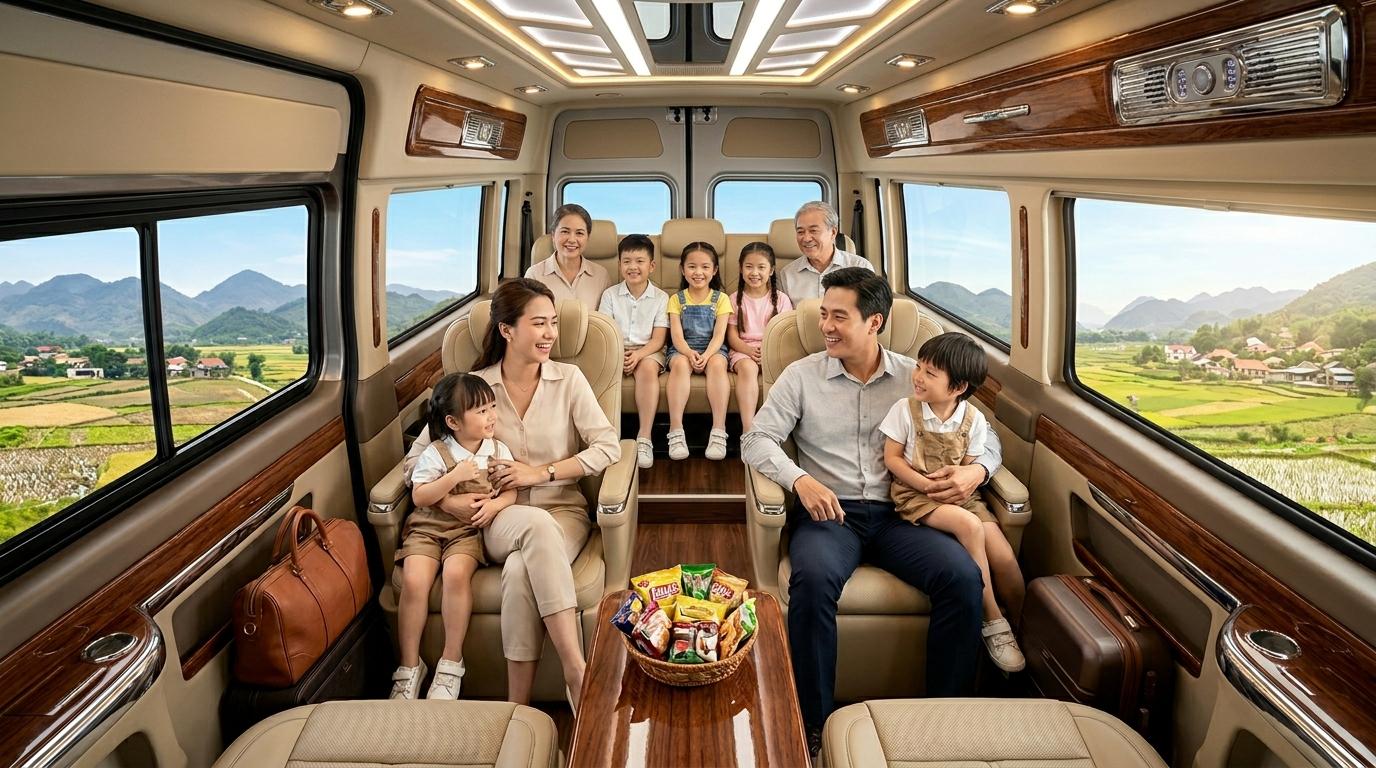 Travel by 9-seater limousine