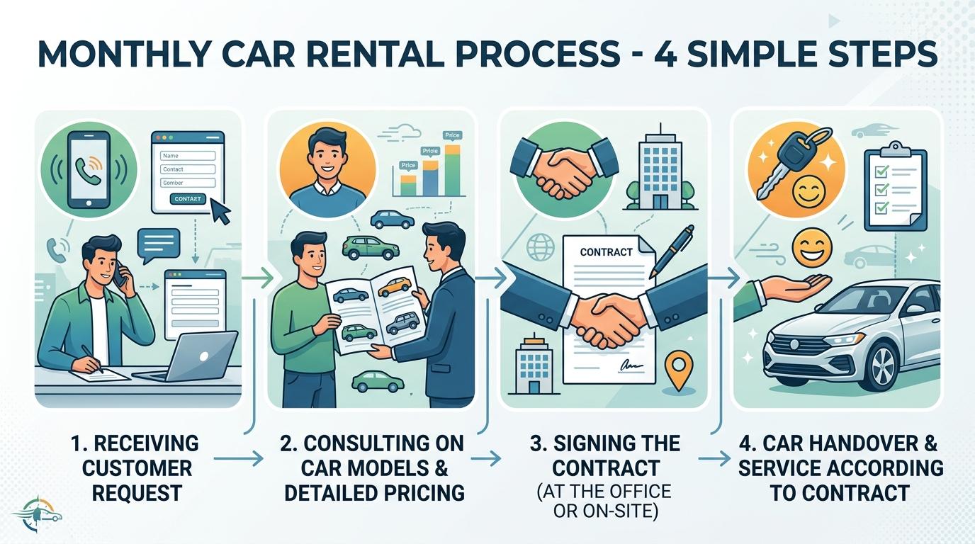 Quy trình thuê xe theo tháng