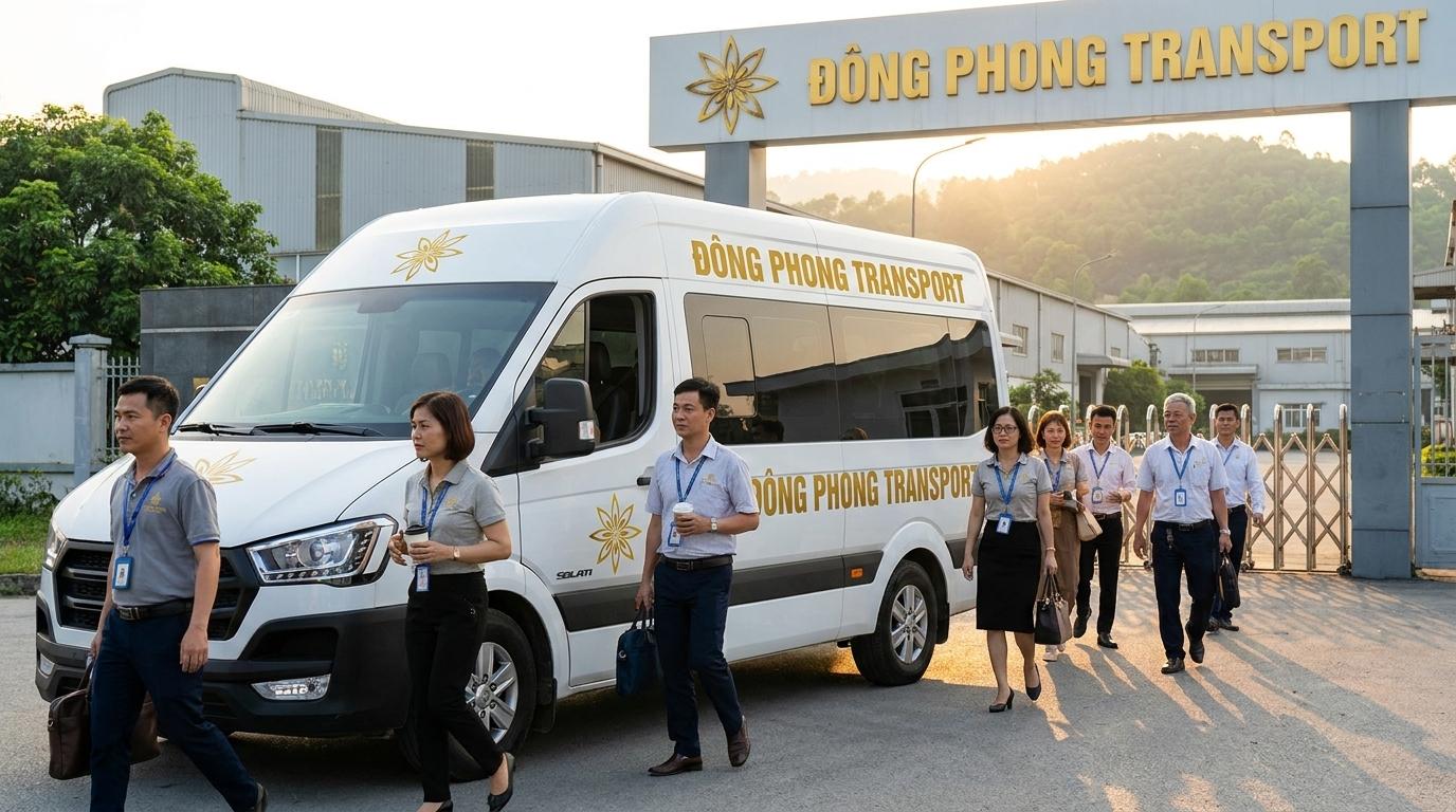 Thuê xe đưa đón cán bộ công nhân viên đi làm hàng ngày