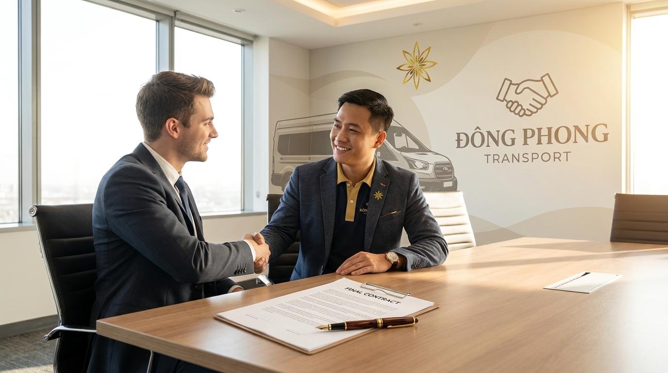 Các bước đăng ký và ký hợp đồng tại Đông Phong Transport