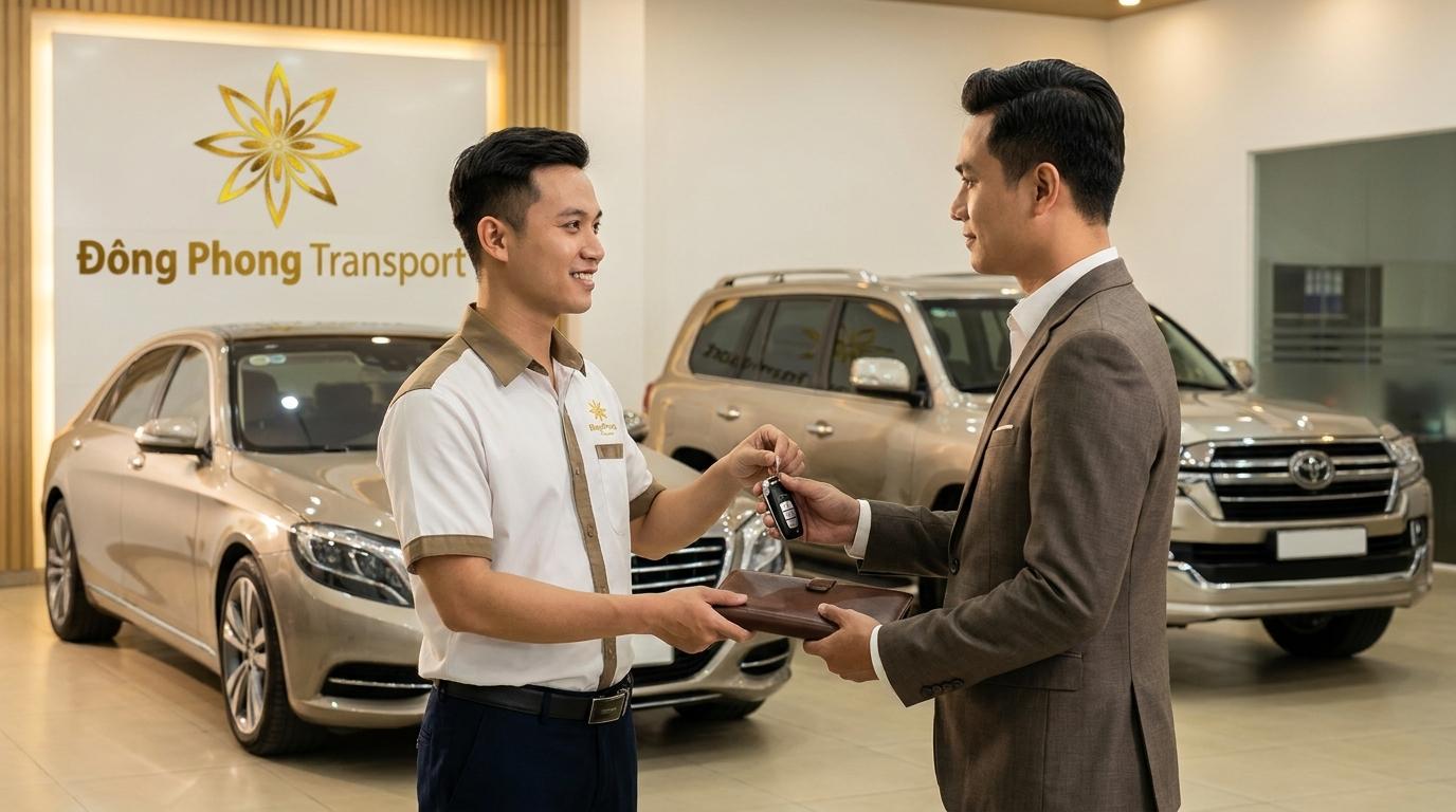 Bàn giao xe hợp đồng dài hạn và hồ sơ lái xe chuyên nghiệp tại Đông Phong Transport.