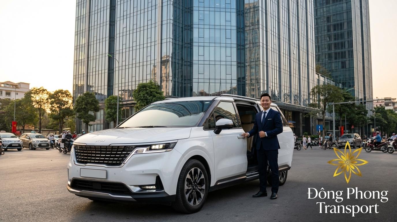 Dịch vụ cho thuê xe Kia Carnival theo tháng tại Hà Nội của Đông Phong Transport.