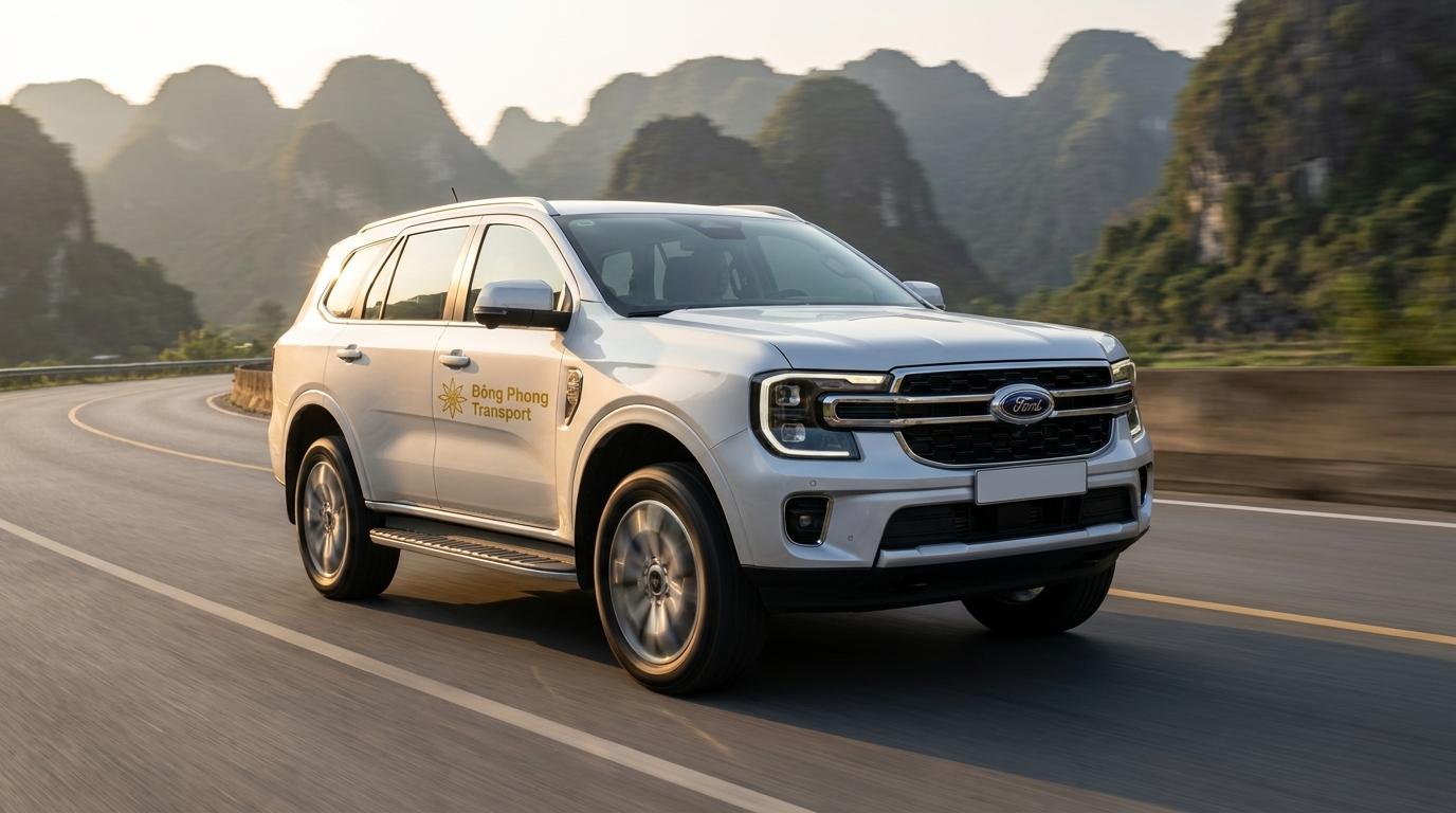 Xe 7 chỗ SUV Ford Everest gầm cao đi tỉnh an toàn êm ái Đông Phong Transport